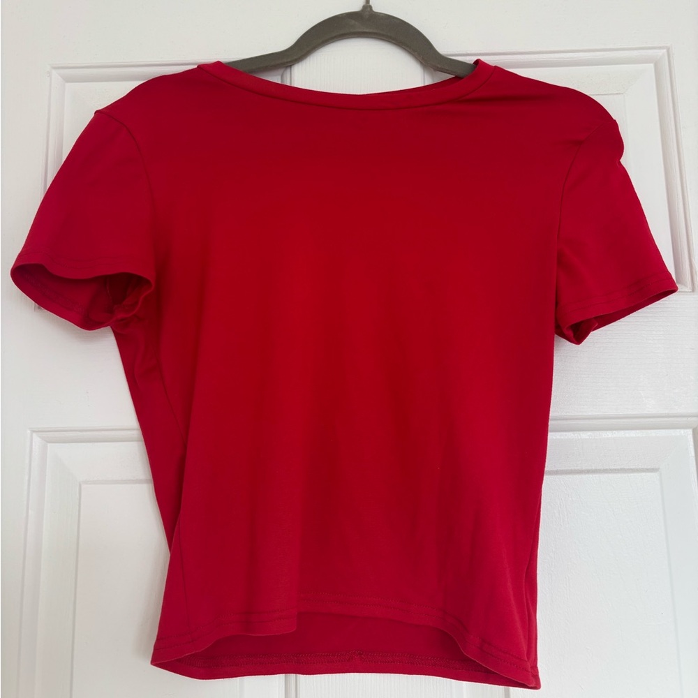 SHEIN Red Short Sleeve Tee